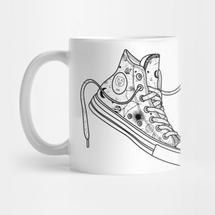 Leo High tops - Black &amp; white Mug